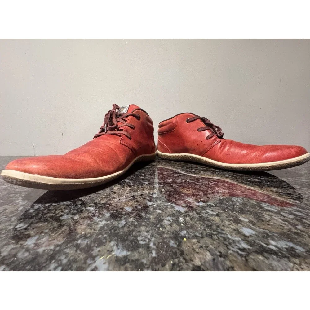 West Coast Men's Red Leather Chukka Lace Up Casual Shoes US 12 EU 46